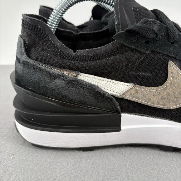 Nike Womens Waffle One SE Black Leopard Multi Color Size 11 Sneaker Running Shoe - Picture 6 of 13